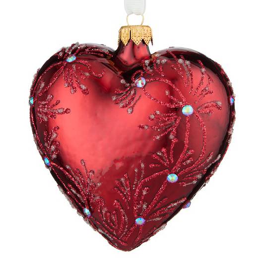 Waterford Holiday Heirloom Glass Heart Red 11cm, 2026